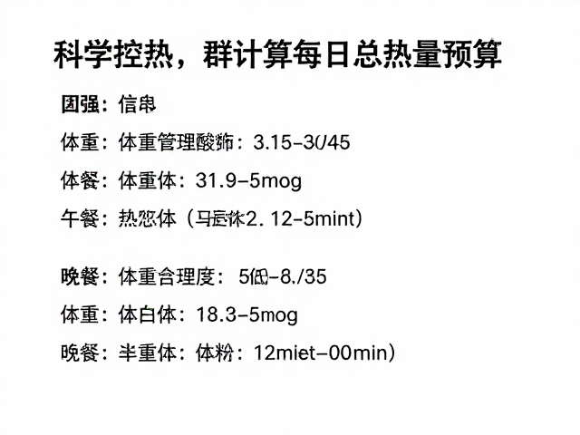 科学控热,体重管理人群如何计算每日总热量预算