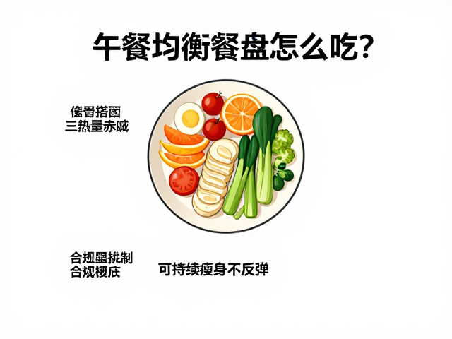 午餐均衡餐盘怎么吃?三餐均衡搭配,热量赤字,可持续瘦身不反弹
