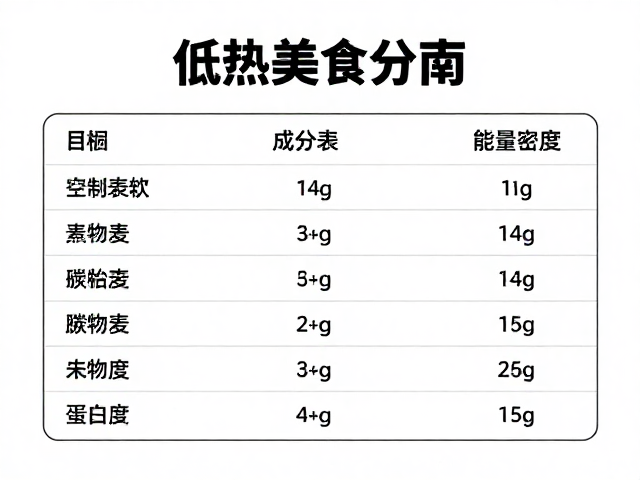 低热进食指南,优质碳水补能,看懂营养成分表