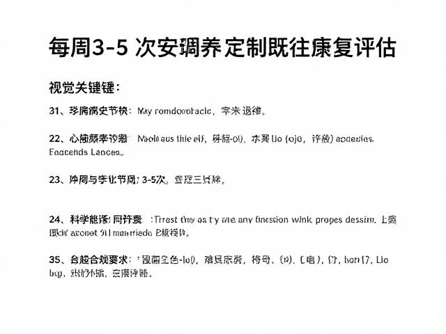 每周3-5次安稳调养，结合既往病史评估，定制科学康复方案
