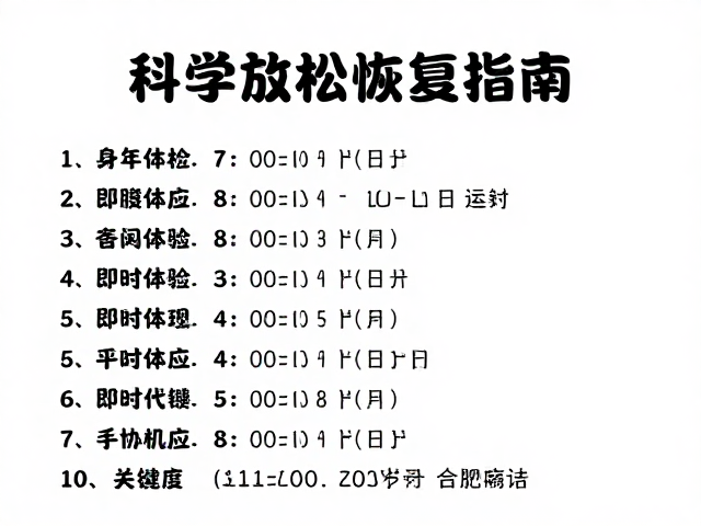 有氧运动初学者恢复日志，科学放松恢复指南