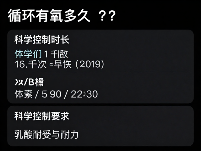 循环有氧间歇多久?科学控制时长,显著提升乳酸耐受与耐力
