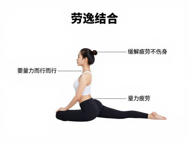 劳逸结合，静态拉伸放松要量力而行，科学缓解疲劳不伤身