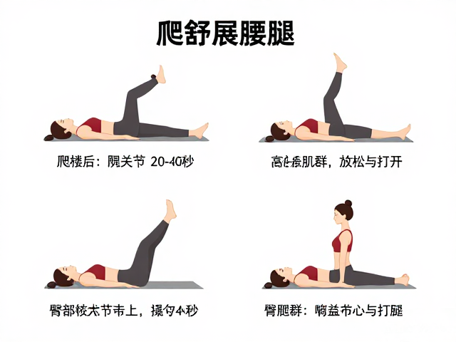 爬楼后如何舒展腰腿?每动作20-40秒,高效恢复不受伤
