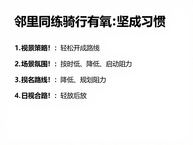邻里同练骑行有氧，如何克服坚持困难？3大策略轻松养成习惯