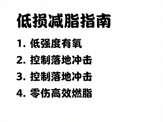 低损减脂指南,低强度有氧,控制落地冲击,零伤高效燃脂