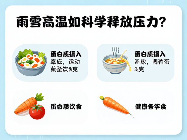 雨雪高温交替如何释放压力?保证蛋白质摄入,科学调整饮食