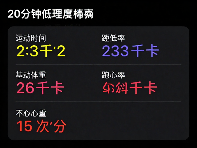 20分钟低强度有氧，心率区间控制，逐步减重高效指南
