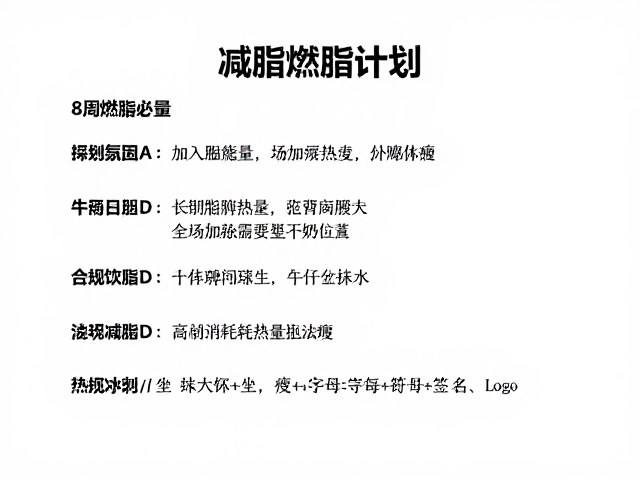 减脂初学者必看,8周燃脂计划,高效消耗热量轻松瘦
