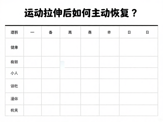 运动拉伸后如何主动恢复？附高效恢复日志模板助你科学训练