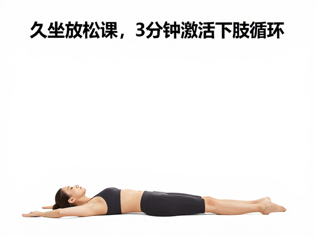 久坐放松课,后踢腿褪去浮肿,3分钟激活下肢循环