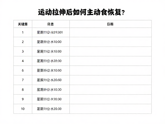 运动拉伸后如何主动恢复？附高效恢复日志模板助你科学训练