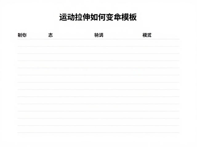 运动拉伸后如何主动恢复？附高效恢复日志模板助你科学训练