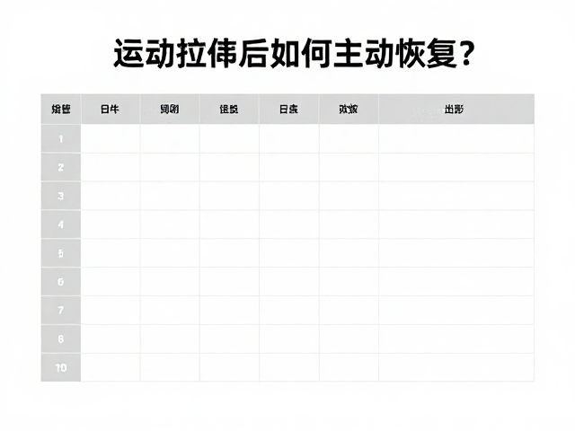 运动拉伸后如何主动恢复？附高效恢复日志模板助你科学训练