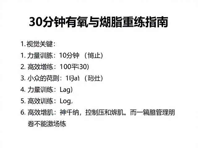 30分钟有氧,力量训练,高效增肌与燃脂的锻炼侧重指南