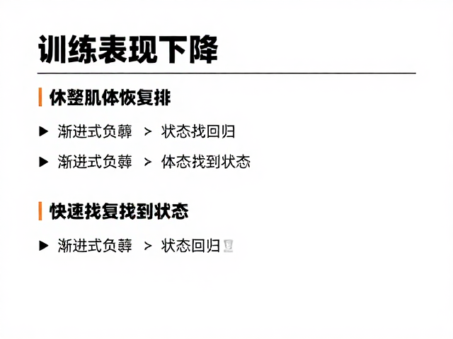 训练表现下降?一周休整肌体恢复安排,快速找回状态