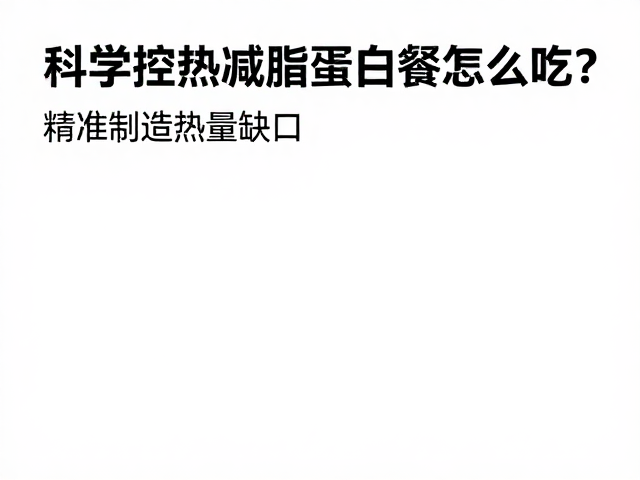 科学控热减脂,运动后蛋白餐怎么吃?精准制造热量缺口