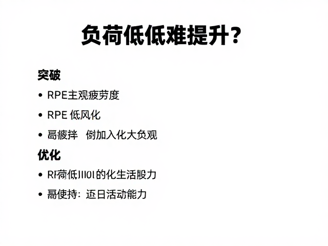 负荷偏低难提升?用RPE主观疲劳度优化日常活动能力