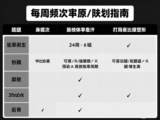 全身锻炼每周2-4次，掌握打腿频率协调，高效燃脂塑形指南