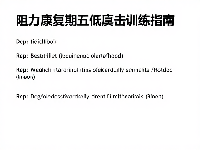 阻力适中,改善关节活动度,康复期低冲击训练指南