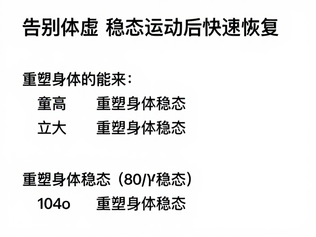 告别体虚,稳态有氧助运动后快速恢复,重塑身体稳态
