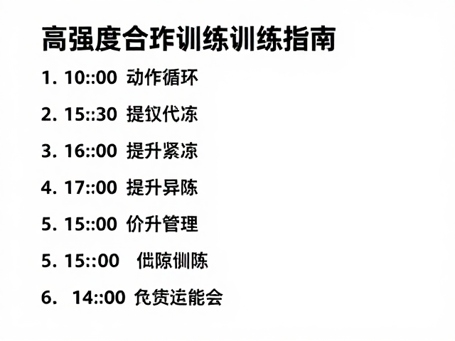 高强度动作循环,节奏紧凑提升代谢,高效燃脂训练指南
