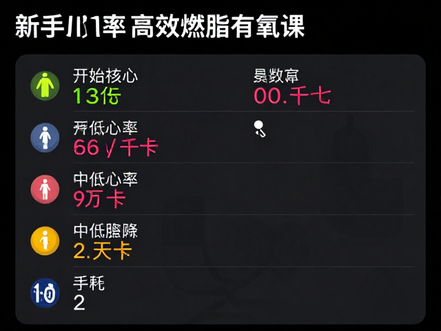 新手入门,强化核心并保持中低心率,打造高效燃脂有氧课