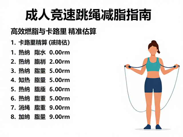成人竞速跳绳减脂指南,高效燃脂与卡路里精准估算