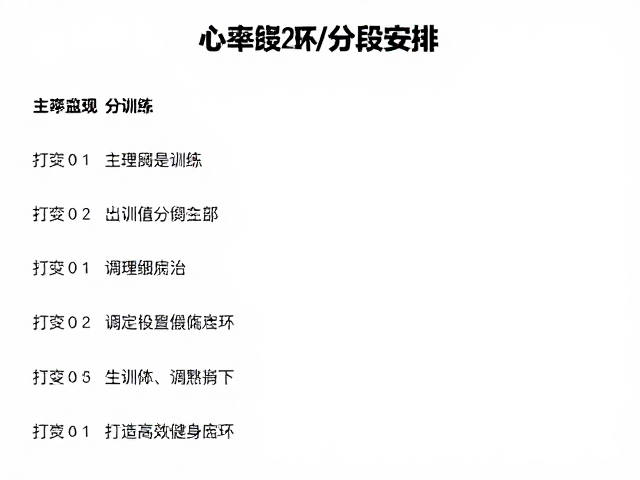 心率手环监测,主训练分段安排,调理作息,打造高效健身闭环