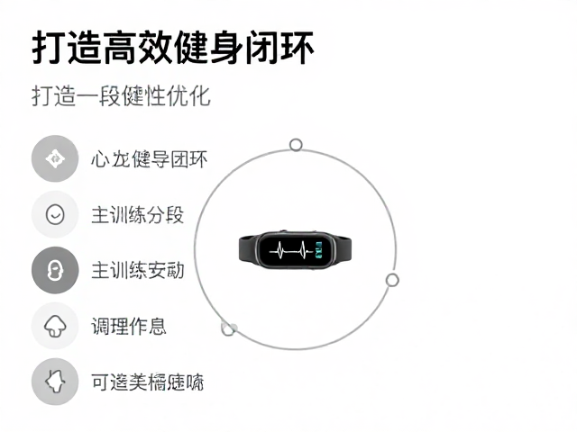 心率手环监测,主训练分段安排,调理作息,打造高效健身闭环
