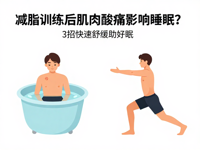 减脂训练后肌肉酸痛影响睡眠?3招快速舒缓助好眠