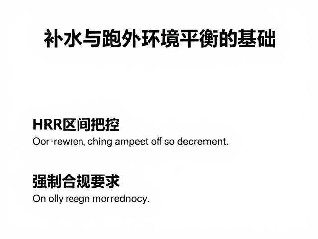 HRR区间把控,补水与电解质管理,打造高效恢复策略