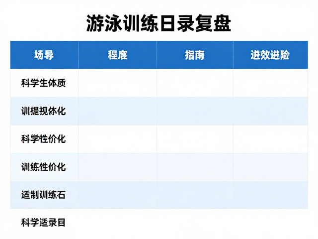游泳训练日志复盘，精准适配体质，高效进阶指南