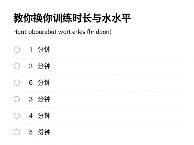 快走多久算有效?3分钟教你换算训练时长与水平