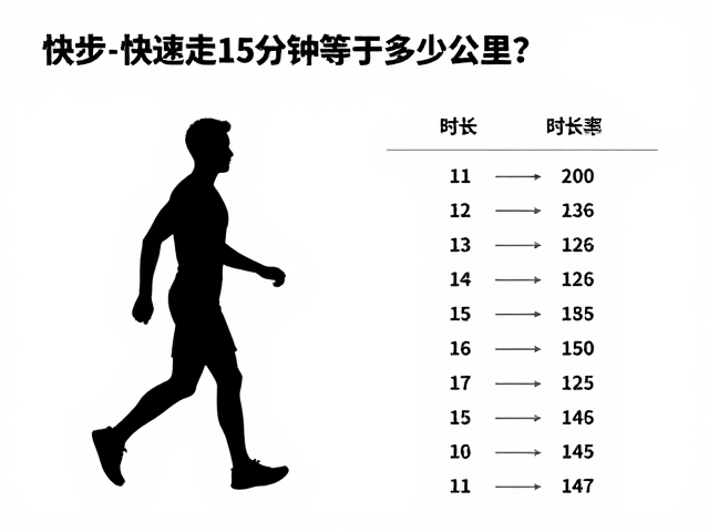 快走15分钟等于多少公里?不同训练水平的时长换算