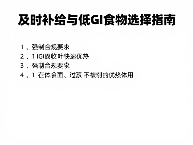 高强度训练后优先补碳水，及时补给与低GI食物选择指南