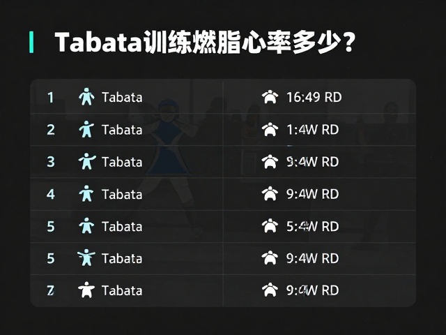 Tabata训练燃脂心率多少?耗时简短高效减脂攻略