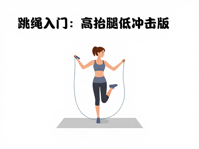 跳绳入门，高抬腿低冲击版，零基础轻松瘦腿不伤膝