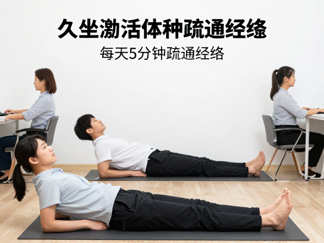 久坐办公族改善僵硬，3个久坐激活训练，每天5分钟疏通经络