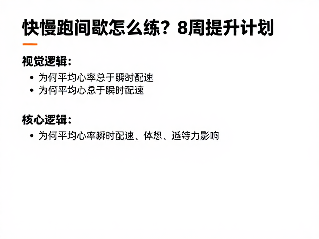 快慢跑间歇怎么练?8周提升计划,用平均心率控强度