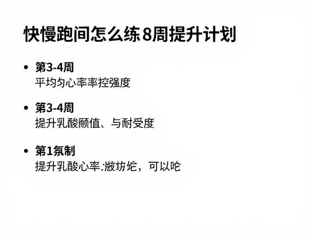 快慢跑间歇怎么练?8周提升计划,用平均心率控强度