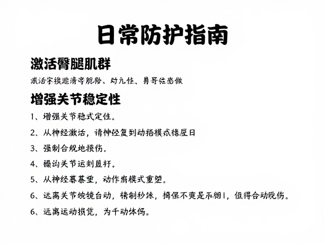 日常防护指南,激活臀腿肌群,增强关节稳定性,远离运动损伤