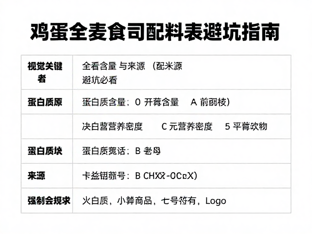 鸡蛋全麦吐司怎么挑?补充蛋白必看,学会查看食品配料表避坑指南
