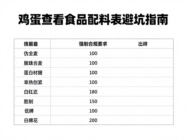 鸡蛋全麦吐司怎么挑?补充蛋白必看,学会查看食品配料表避坑指南