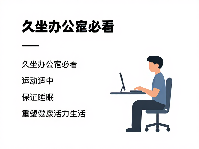 久坐办公族必看,运动适中,保证睡眠,重塑健康活力生活