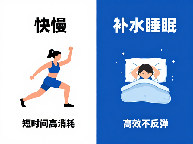 快慢交替训练，短时间高消耗，补水睡眠，高效恢复不反弹