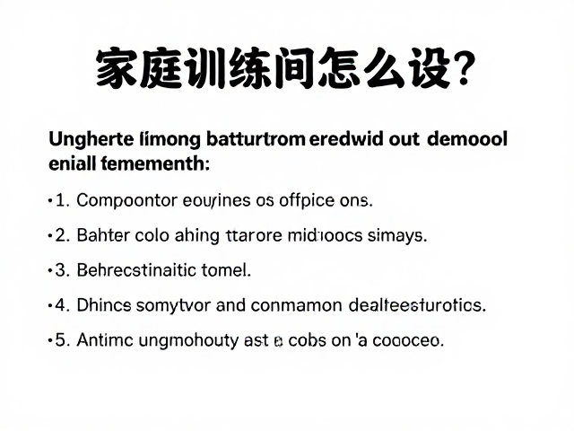 家庭训练空间怎么设?控制节奏让体能稳步涨