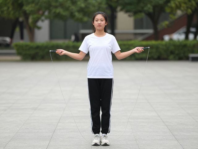 学生体测跳绳训练,平整地面计数跳绳技巧与提分指南