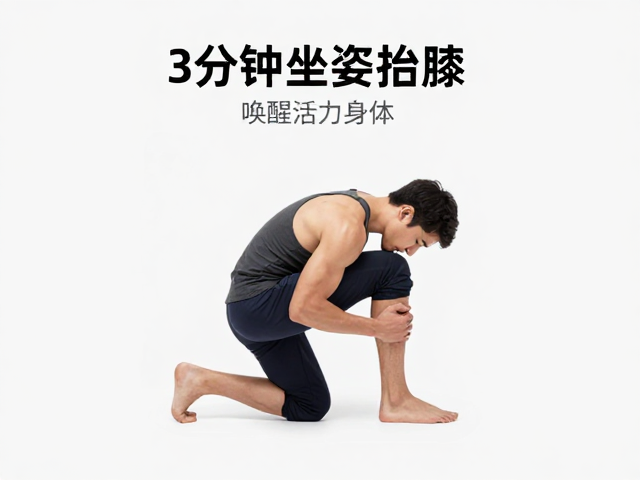 久坐舒缓秘籍,3分钟坐姿抬膝,唤醒活力身体