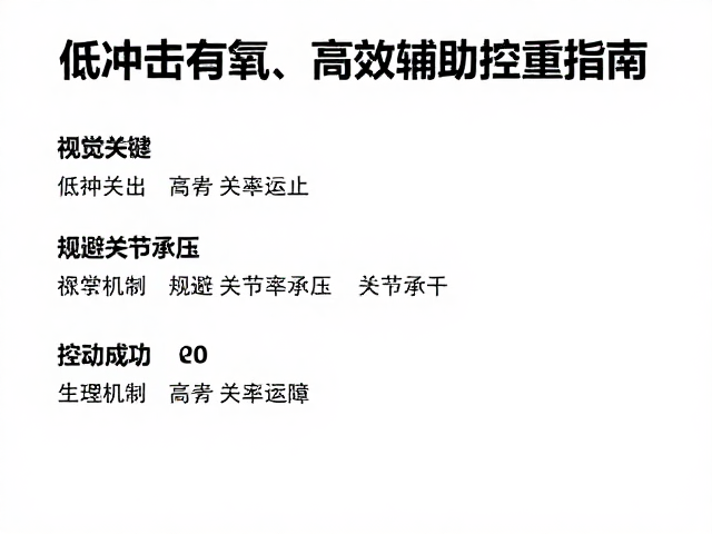 低冲击有氧,规避关节承压,高效辅助减脂控重指南